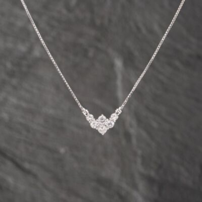 Pre-Owned Platinum 1.03ct Brilliant Cut Diamond Set Pendant & 16 Inch Box Chain 43141251