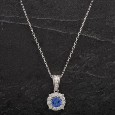 Pre-Owned Diamond 1.03ct Tanzanite & 0.60ct Diamond Pendant 4314487