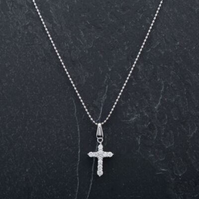Pre-Owned Platinum 16 inch Diamond Cross Pendant 4314511