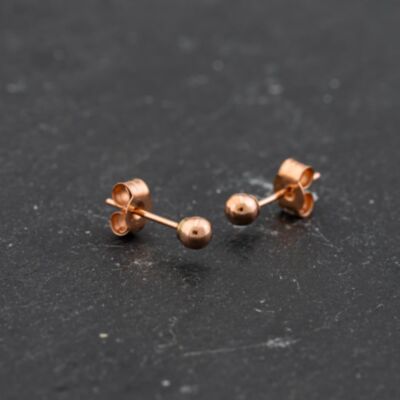 Pre-Owned Rose Gold 3mm Ball Stud Earrings 43171401