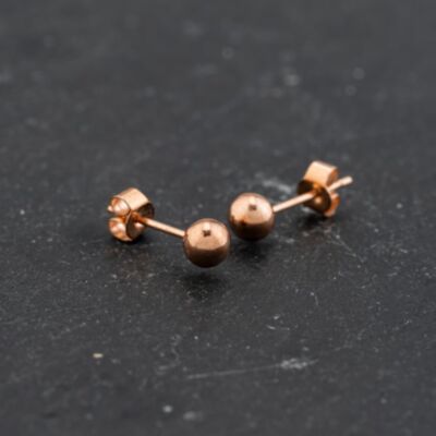 Pre-Owned Rose Gold 3mm Ball Stud Earrings 43171402