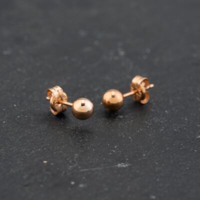 Pre-Owned 9ct Rose Gold 4.5mm Ball Stud Earrings 43171406