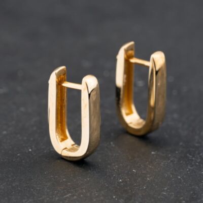 Pre-Owned 9ct Yellow Gold 16mm Hinge Hoop Earrings 43171418