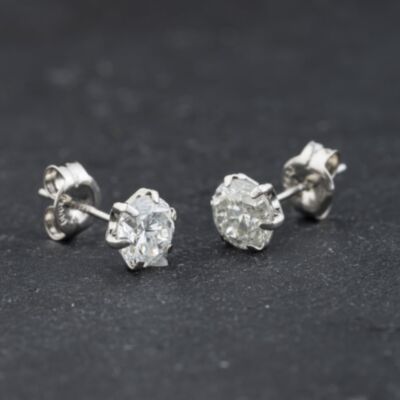 Pre-Owned Platinum 1.42ct Brilliant Cut Diamond Stud Earrings 43171490