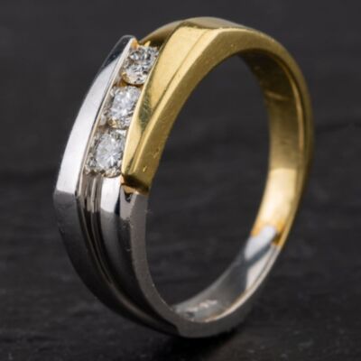 Pre-Owned 18ct Yellow Gold And Platinum Diamond Ring 4328673