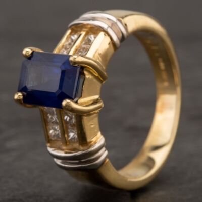 Pre-Owned Diamond Sapphire Fancy Ring 4332723