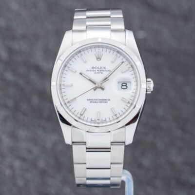 Pre-Owned Rolex Mens Oyster Perpetual Date 34 Watch 115210