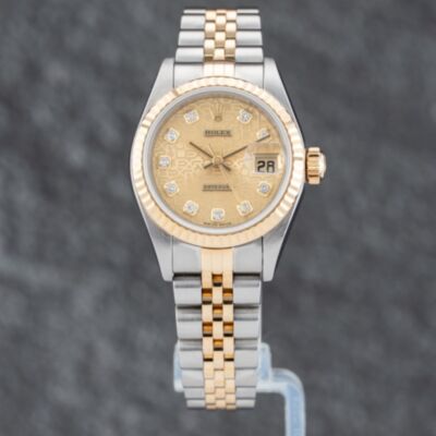 Pre-Owned Rolex Ladies Datejust Diamond Dot Jubilee Dial Bracelet Watch 69173