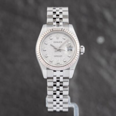 Pre-Owned Rolex Ladies Datejust Jubilee Silver Bracelet Watch 179174