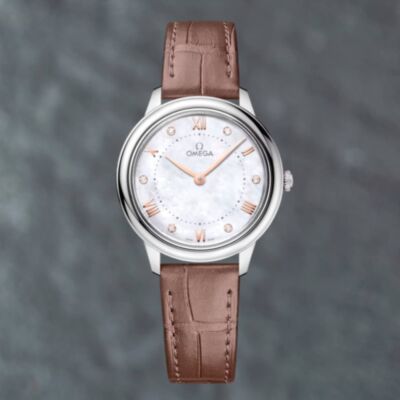 Pre-Owned OMEGA Prestige Diamond Dot Dial Watch 434.13.30.60.55.001