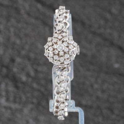 Pre-Owned Elgin Diamond 4.00ct White Gold Vintage Watch