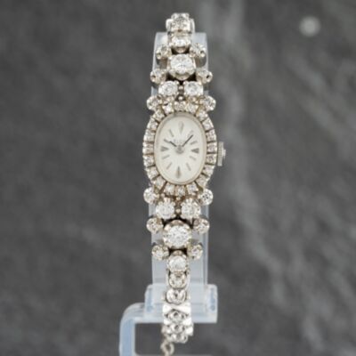 Pre-Owned Elgin Diamond 2.52ct White Gold Vintage Watch