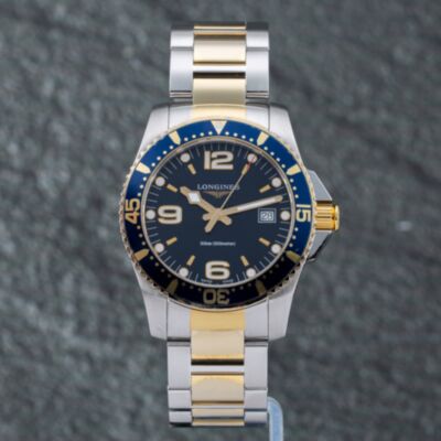 Pre-Owned Longines Mens Hydroconquest Blue Dial Bracelet Watch L3.740.3