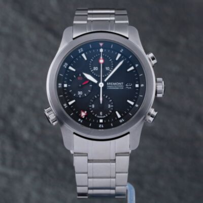 Pre-Owned Bremont Mens Alt1-Zt Black Dial Bracelet Watch ALT1-ZT/BK/BR