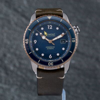 Pre-Owned Bremont Mens Limited Edition Project Possible Blue Dial Leather Strap Watch PROJECT POSSIBLE