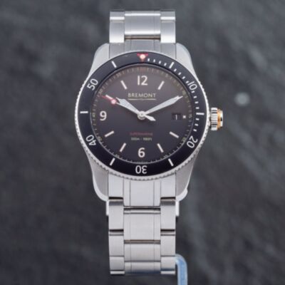 Pre-Owned Bremont Mens Superocean Black Dial Silver Bracelet Watch S300