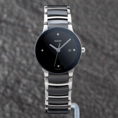 Pre-Owned Rado Ladies Centrix Black Bracelet Watch R30935712