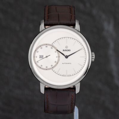 Pre-Owned Rado Diamaster Grande Seconde Plasma Ceramic Bracelet Watch R14129106
