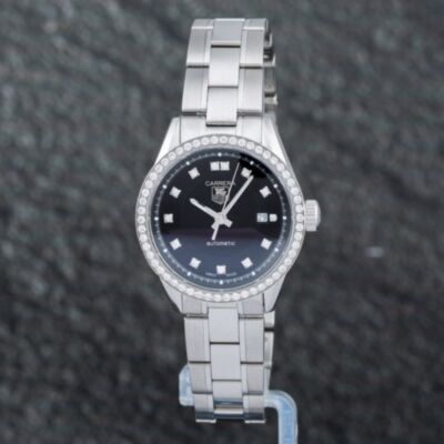 Pre-Owned TAG Heuer Ladies Carrera Black Dial Bracelet Watch WV2412.BA0793