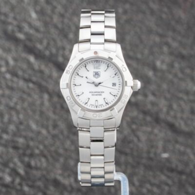 Pre-Owned TAG Heuer Ladies Aquaracer Silver Dial Silver Bracelet Watch WAF1414