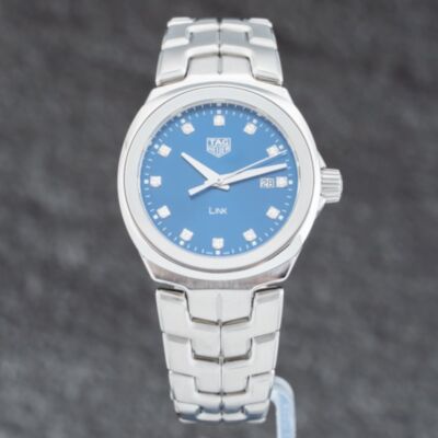 Pre-Owned TAG Heuer Ladies Link Blue Bracelet Watch WBC1318