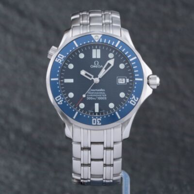 Pre-Owned OMEGA Mens Seamaster Blue Dial Bracelet Watch 2531.80.00