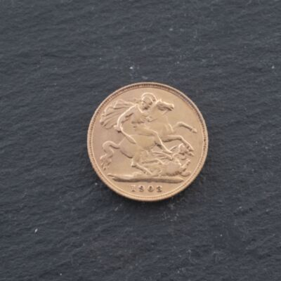 Pre-Owned 22ct Yellow Gold 1903 King Edward Half Sovereign Coin 47011227