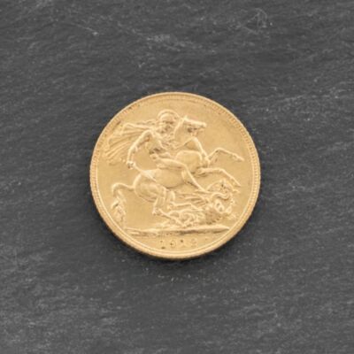 Pre-Owned 22ct Yellow Gold 1912 George V Full Sovereign Coin 47021190