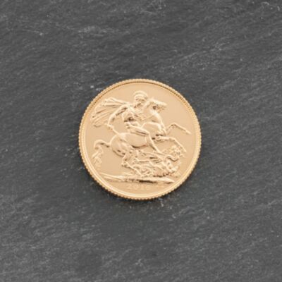 Pre-Owned 22ct Yellow Gold 2016 Queen Elizabeth II Full Sovereign Coin 47021197