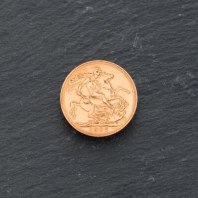 Pre-Owned 22ct Yellow Gold 1907 King Edward VII Full Sovereign Coin 47021247