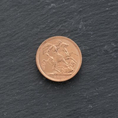 Pre-Owned 22ct Yellow Gold 1889 Queen Victoria Full Sovereign Coin 47021248