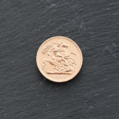 Pre-Owned 22ct Yellow Gold 1893 Queen Victoria Full Sovereign Coin 47021252