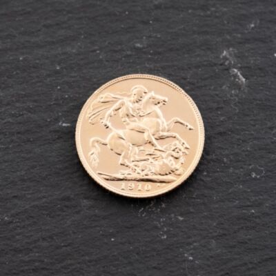 Pre-Owned 22ct Yellow Gold 1910 Edward VII Full Sovereign Coin 47021267