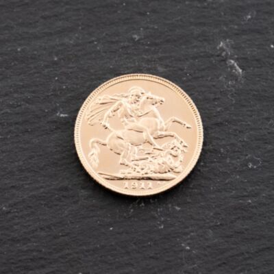 Pre-Owned 22ct Yellow Gold 1911 George V Full Sovereign Coin 47021271