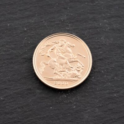 Pre-Owned 22ct Yellow Gold 2000 Queen Elizabeth II Full Sovereign Coin 47021273