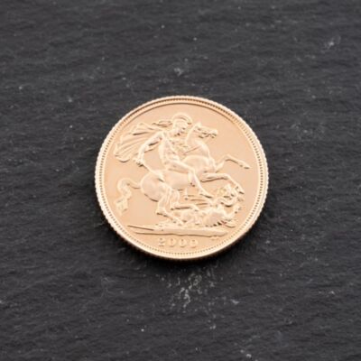 Pre-Owned 22ct Yellow Gold 2000 Queen Elizabeth II Full Sovereign Coin 47021274