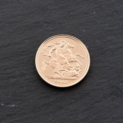 Pre-Owned 22ct Yellow Gold 2000 Queen Elizabeth II Full Sovereign Coin 47021275