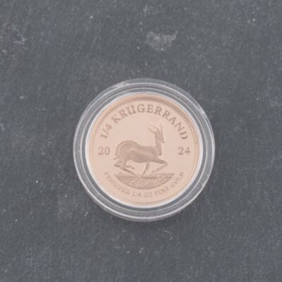 Pre-Owned 22ct Yellow Gold 2024 1/4 South Africa Krugerrand Boxed Coin 47021291