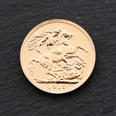 Pre-Owned Yellow Gold George V 1915 Full Sovereign Coin 47021302