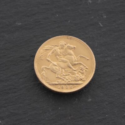 Pre-Owned 22ct Yellow Gold King George V 1925 Full Sovereign Coin 47021316