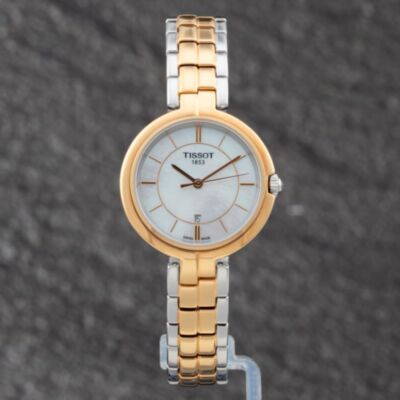 Pre-Owned Tissot Ladies Flamingo Two Colour Bracelet Watch T094.210.22.111.00
