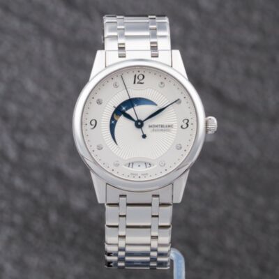 Pre-Owned Montblanc Ladies Boheme White Dial Bracelet Watch 112501