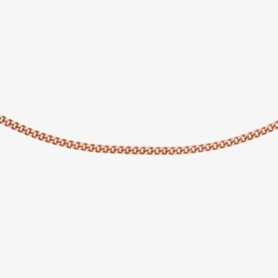 9ct Rose Gold 46cm Diamond-Cut Curb Chain 5.13.6564