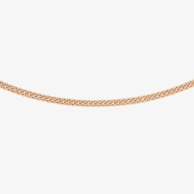 9ct Rose Gold Diamond-Cut Curb Chain Necklace 5.13.6745