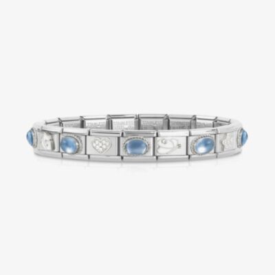 Nomination CLASSIC Blue Faceted and Silver Symbol Bracelet 339013/20 