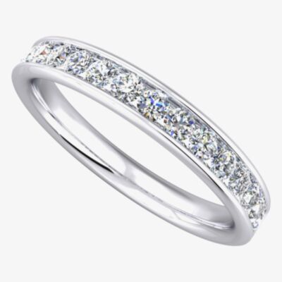 9ct White Gold 0.25ct Diamond Half-Eternity Ring 8991/9W/DQ10/25PT