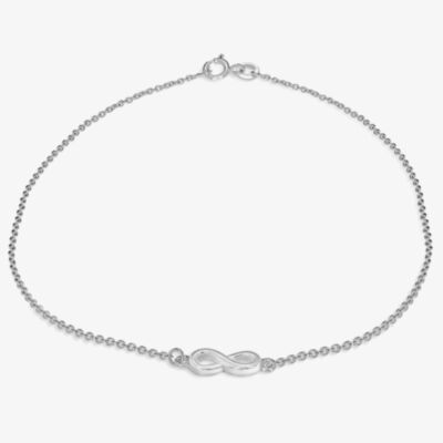 Sterling Silver 26cm Infinity Anklet 8.23.7195