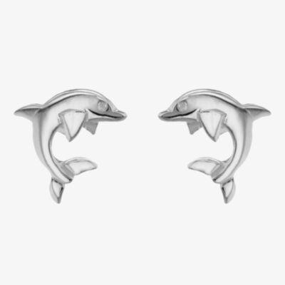 Sterling Silver Dolphin Stud Earrings 8.55.7149
