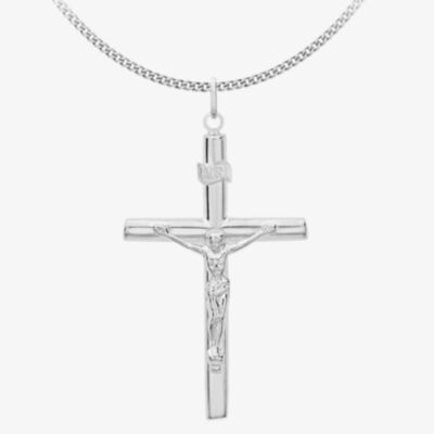Sterling Silver Small Crucifix Necklace 8.64.2164