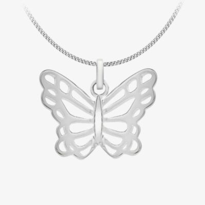 Silver Cut Out Butterfly Pendant 8.68.3081